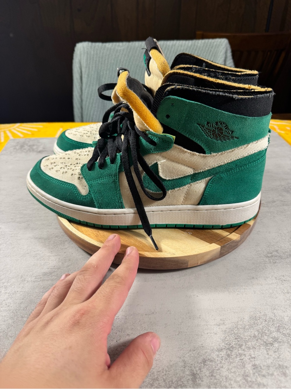 Jordan 1 High Zoom Air CMFT stadium Green Size 12 - Picture 1 of 8